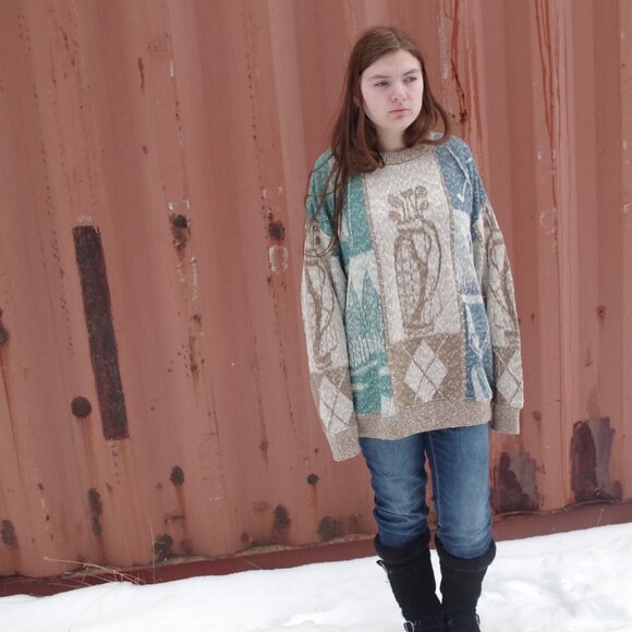 Vintage Men's 80s Sweater By Arnold Palmer - Picture 4 of 6